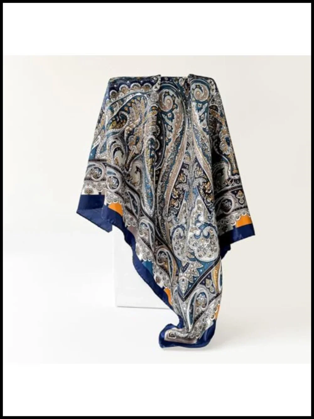 Large Silky Paisley Bandana Scarf - 35x35